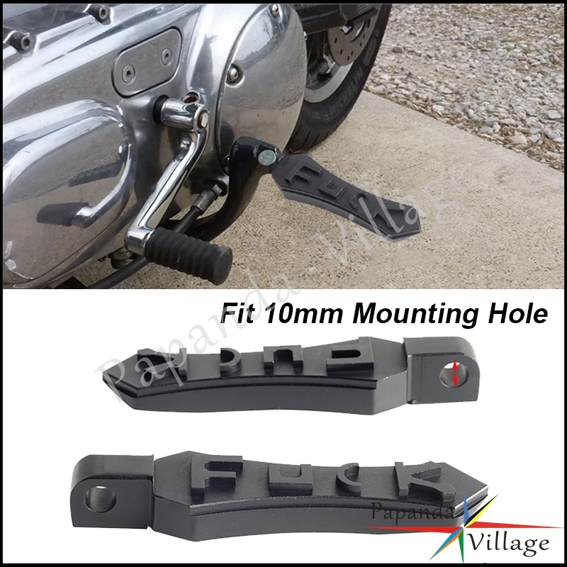 

Aluminum Foot Pegs Motorcycle Footrest 10mm Male-Mount Footpegs Rest For Harley Chopper Bobber Old School Sportster Dyna Softail