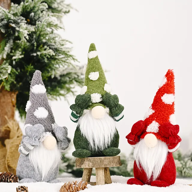 Gnome Christmas Decorations 2023 Faceless Doll Merry Christmas Decorations for Home Ornament Happy New Year 2022 Festoon Garland 3