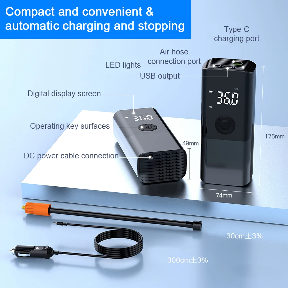 ������ ���� ���� ����� ���� Ÿ�̾� ��â��, LED ����, ������ �������͸�, �ڵ� ���� ���, 150PSI