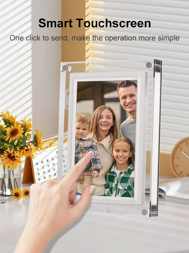 10inch Acrylic WIFI Digital Photo Frame 32G Frameo Touch Screen With USB port Stand Support phone app sending picture video play