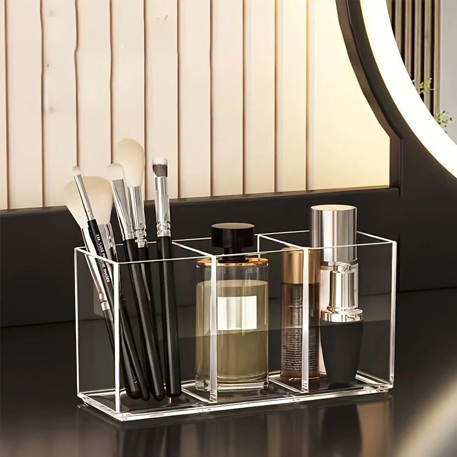 Cosmetic Storage Box Multi functional Transparent for Home Storage Platforms Durable Transparent Material
