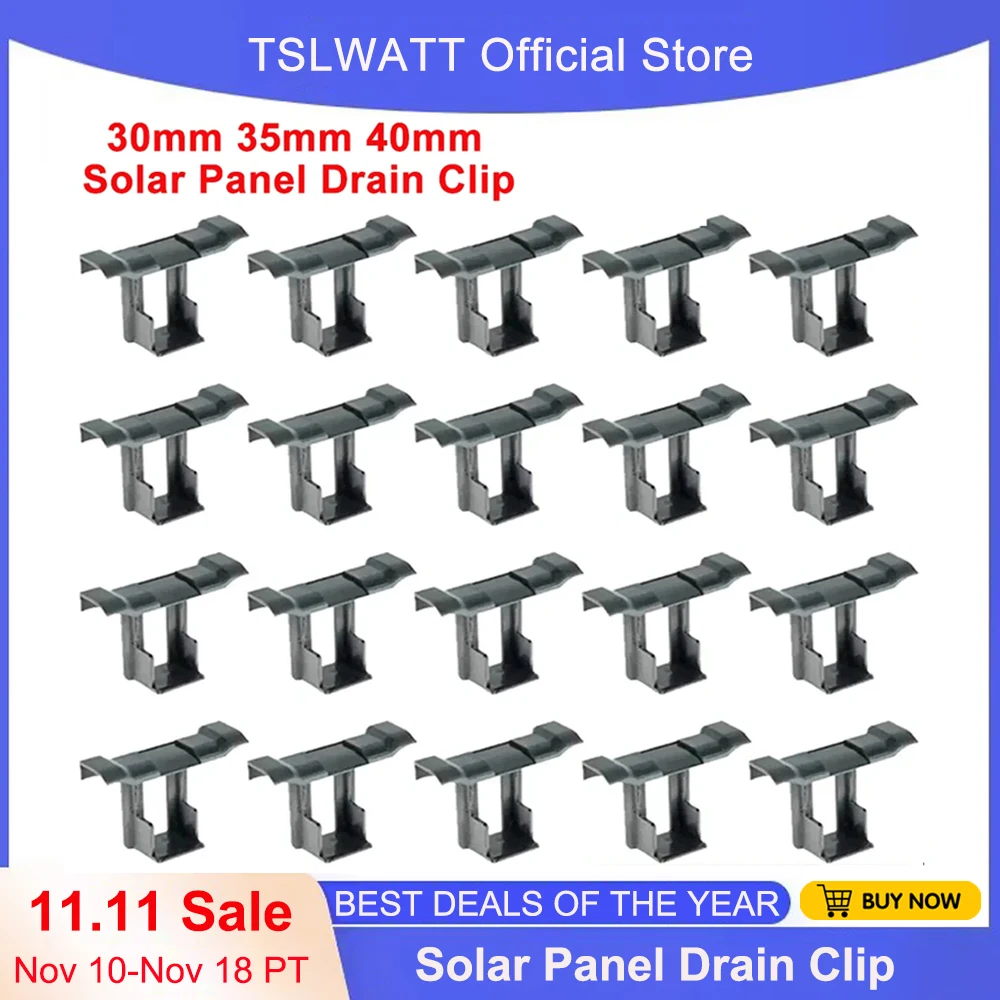 Solar Panel Water Drainage Diversion Clips 30mm/35mm/40mm