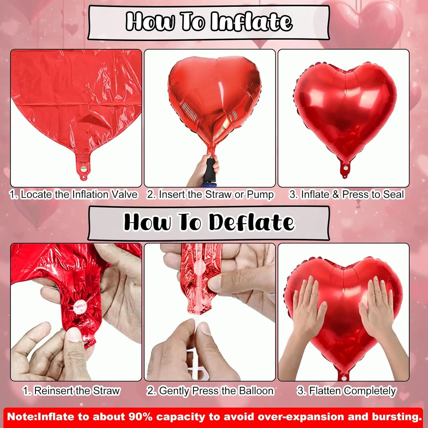 7-teiliges K-Pop Ballons Set in Rosa und Lila - Musikthemen-Partydekoration für Geburtstag, Konzert, K-Pop Geburtstagsdekoration – Detail 6