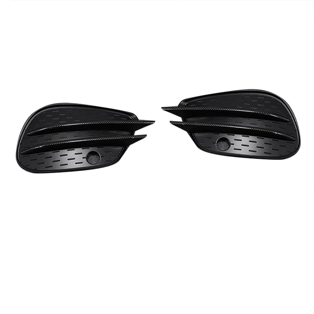 

1Pair Front Bumper Air Knife Fog Lamp Trim Cover for Mercedes Benz GLE GLS Class W166 X166 2015-2019 Carbon