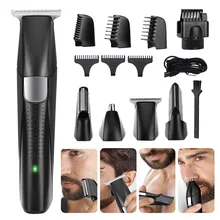 

4 in 1 Electric Shaver Trimmer Rechargeable Hair Clipper Beard Nose Hair Trimmer Wet Dry Use Hair Beard Grooming Set