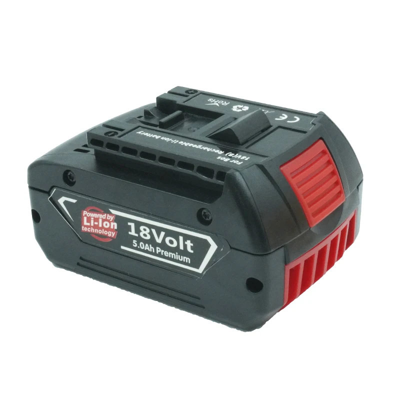 For Bosch 18V 5Ah Battery Rechargeable Li-Ion Battery New 18Volt Power Tool Backup 5000mah for Portable Screwdriver   BAT609