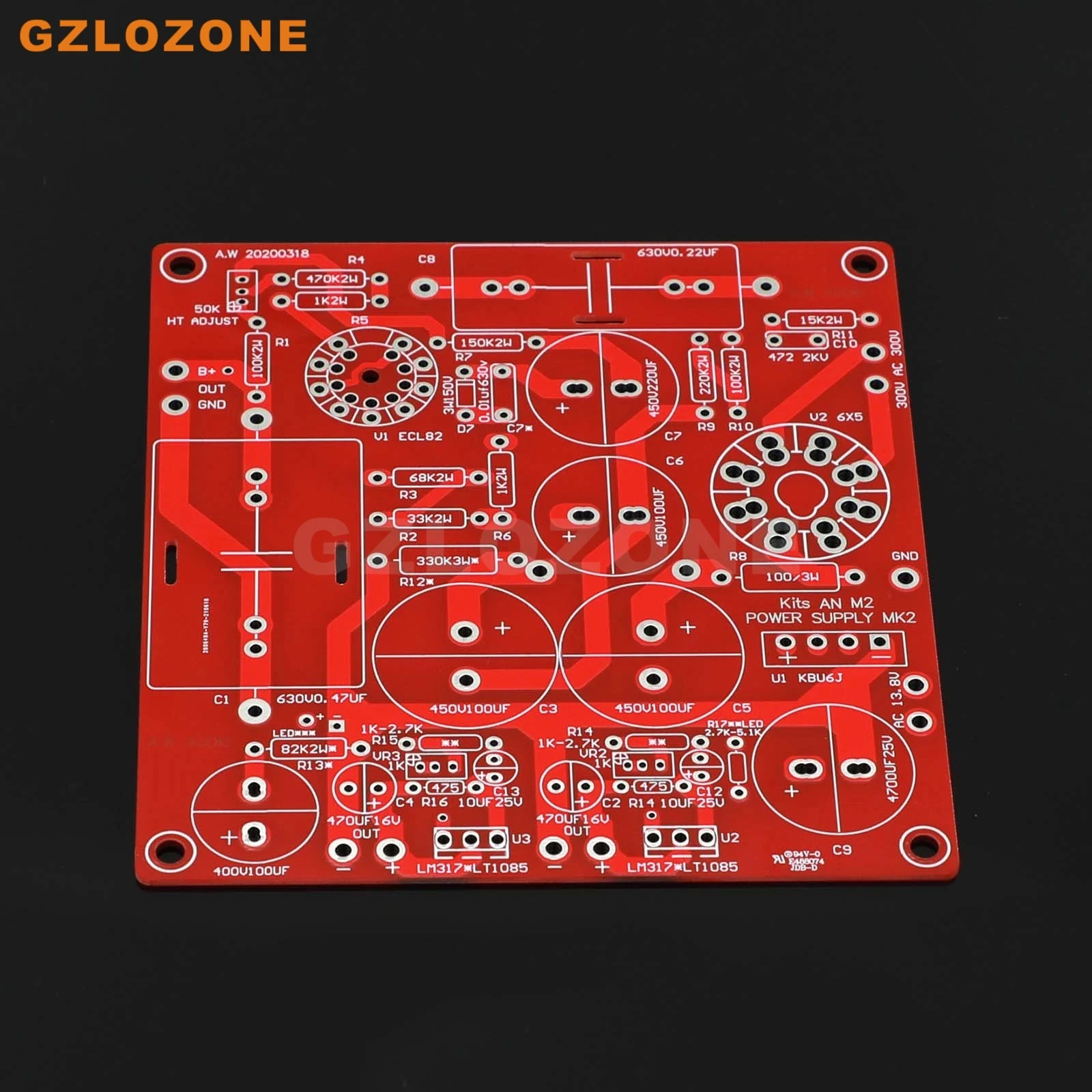 Hi-End L3/M2 Mk2 6 X5 + Ecl82 Alimentatore A Tubo Nudo Pcb Per Amplificatore L3 Phono/Preamplificatore M2