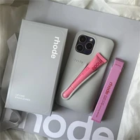 Rhode Lipstick Phone Case for iPhone 16 15 13 12 11 14 Pro Max Plus Soft Liquid Silicone Cover with Lipstick Set Shopping Box 6