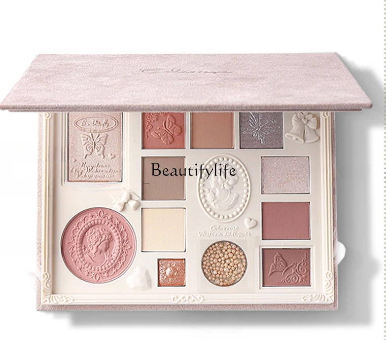 

Embossed Eye Shadow Blush Highlight Integrated Makeup Palette Matte Eyeshadow Palette Complexion Improvement Easy to Color