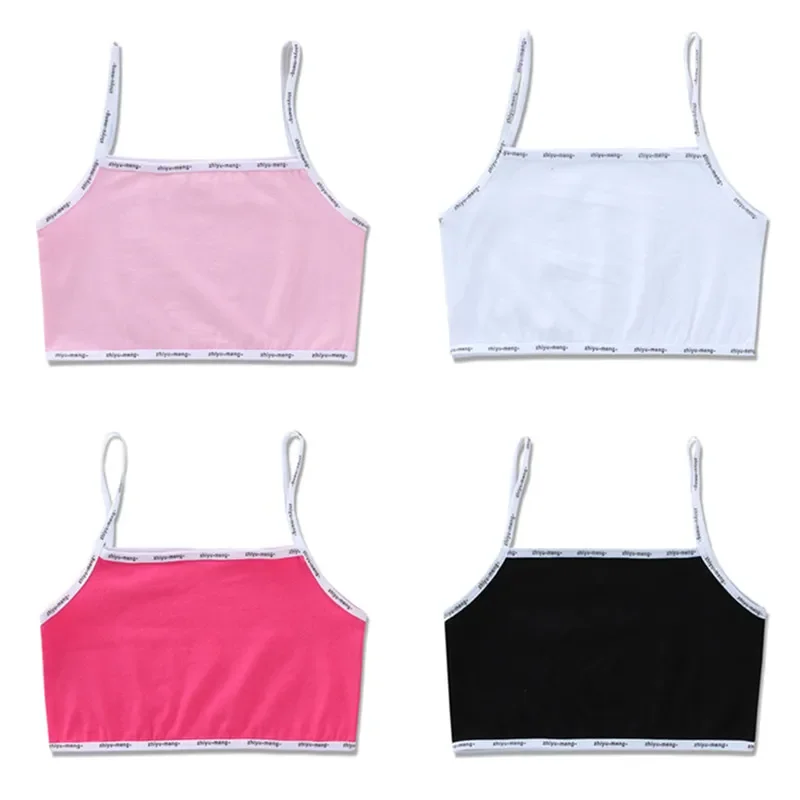 Cheap 3Pc/lot Kids Underwear Cotton Girls Tank Top Candy Color