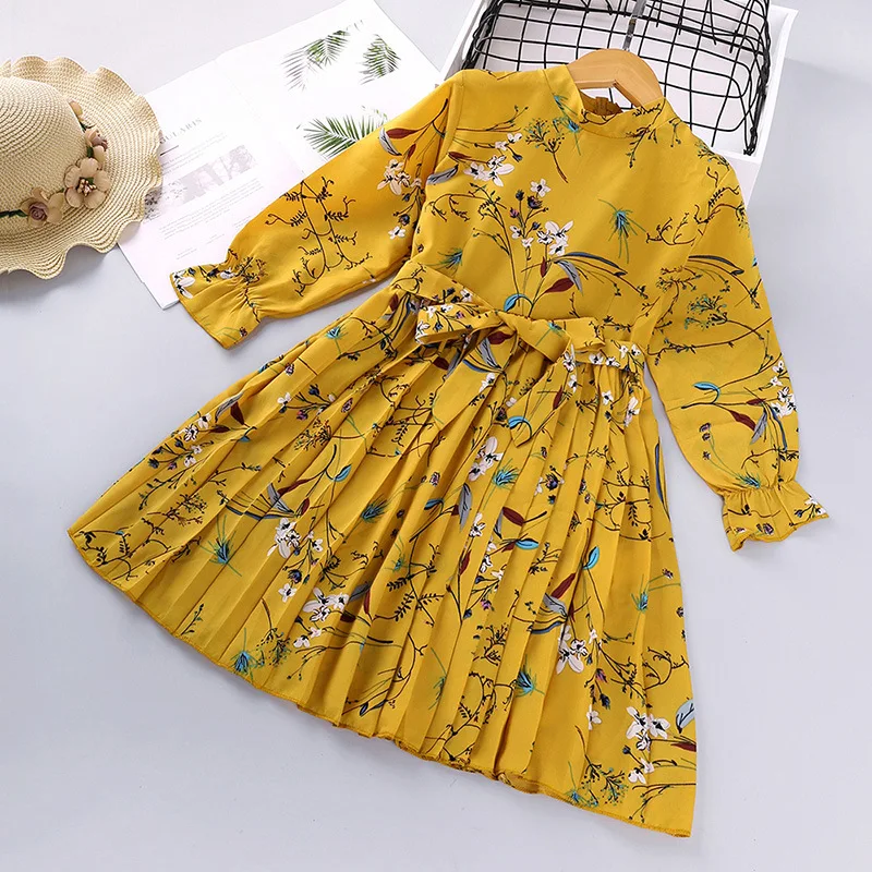 

Little Flower 2-8 Years Old Spring Autumn Girls Dress Full Sleeve Party Princess Dresses For Kids Children Birthday Present