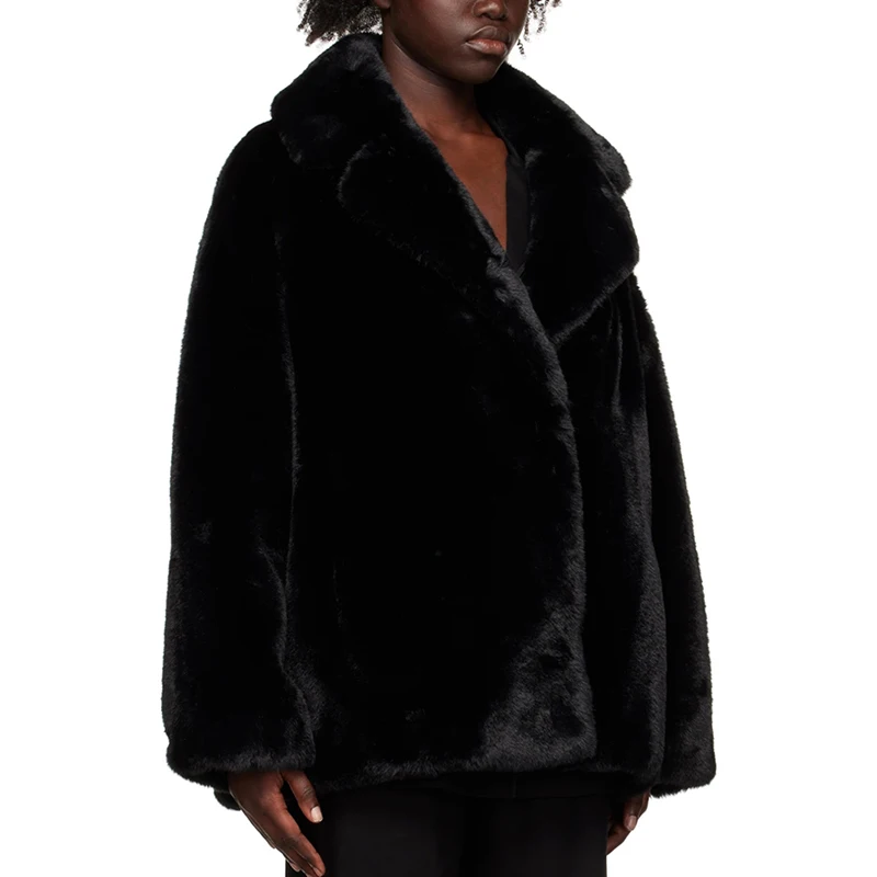 Ins Chic Brand Fashion Long Faux Rabbit Fur Coat Jacket Women Winter Oversized Shaggy Plush Fur Coats Street Girls Overcoat