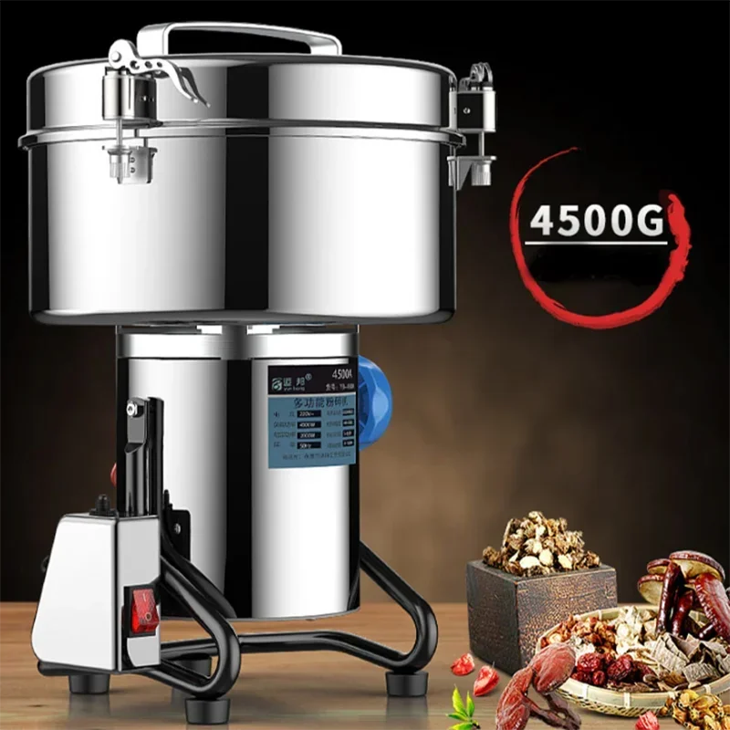 New 4500g Electric Food Grinder Grain Spice Coffee Bean Pulverizercom  Mercial Household Powder Machine grinder kitchen
