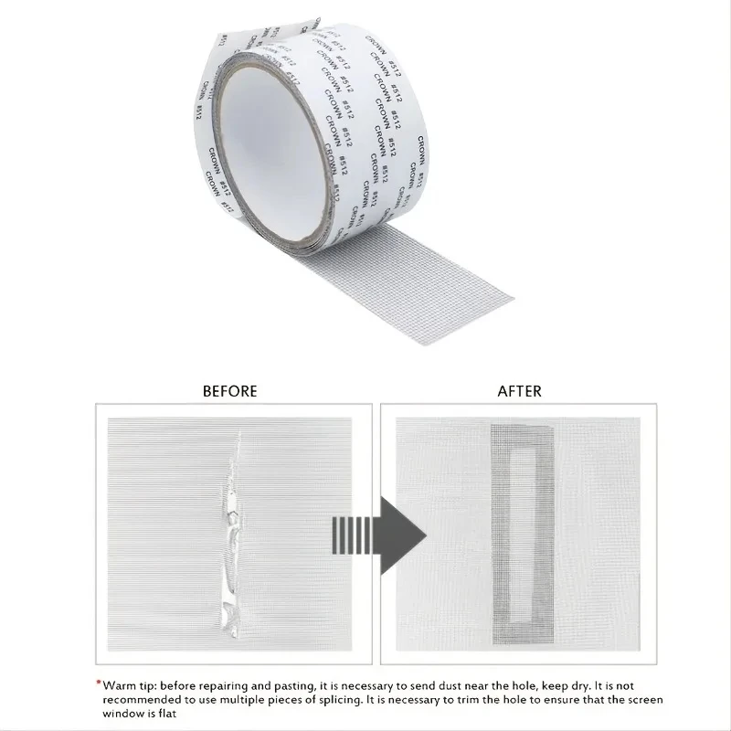 5mm/2m Self-adhesive Window Screen Repair Subsidy Anti-bug Fly Mesh Perforation Tape Is Durable window screen repair tape window screen repair sticker window screen mesh window screen accessories