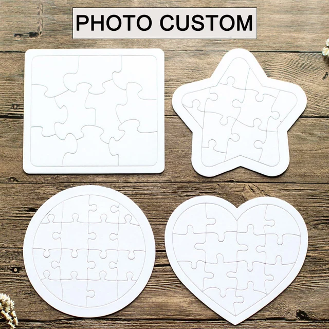 Photo Custom Cardboard Round Love Star Jigsaw Puzzle Personalized Picture DIY Toys Decoration Collectiable Funny Cartoon Gift