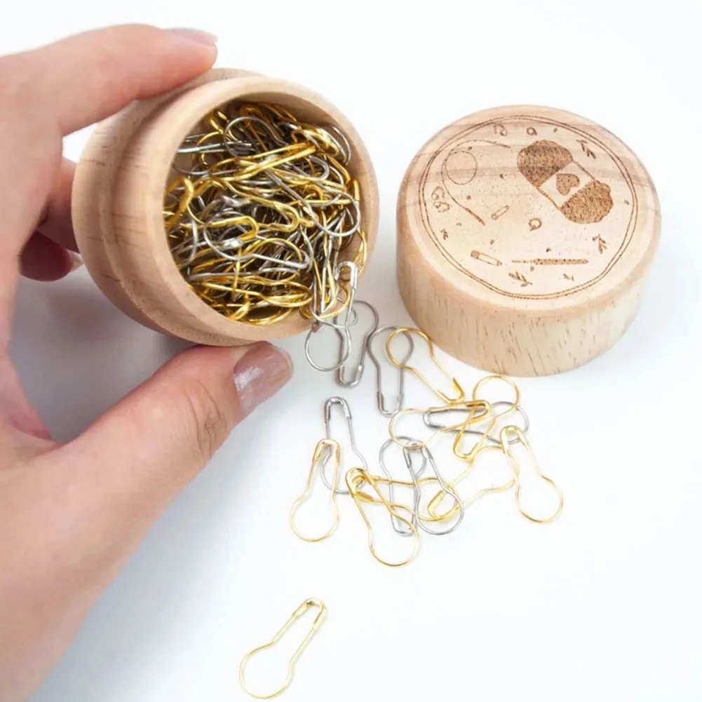 

Premium Quality Stitch Markers Durable Zinc Alloy and Wood Material Practical Solution for Knitting and Crochet