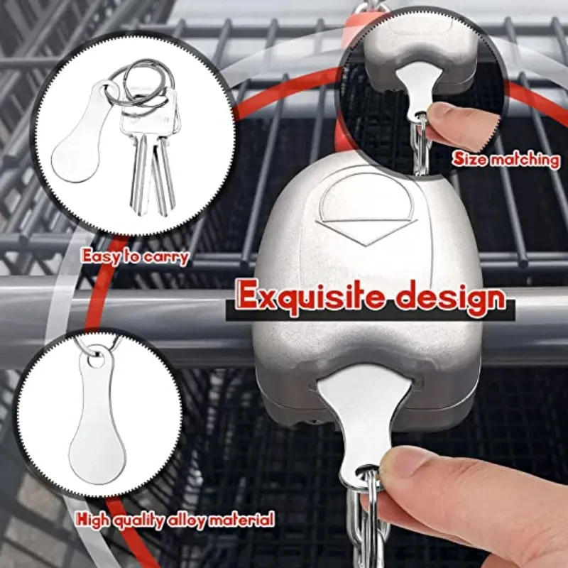 2pcs Cart Shopping Token Keychain