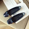 New Fashion Bean Shoes In Spring 2023 Flat Bottom Square Toe Boat Shoes Large Size Shallow Mouth Comfortable Work Shoes 6