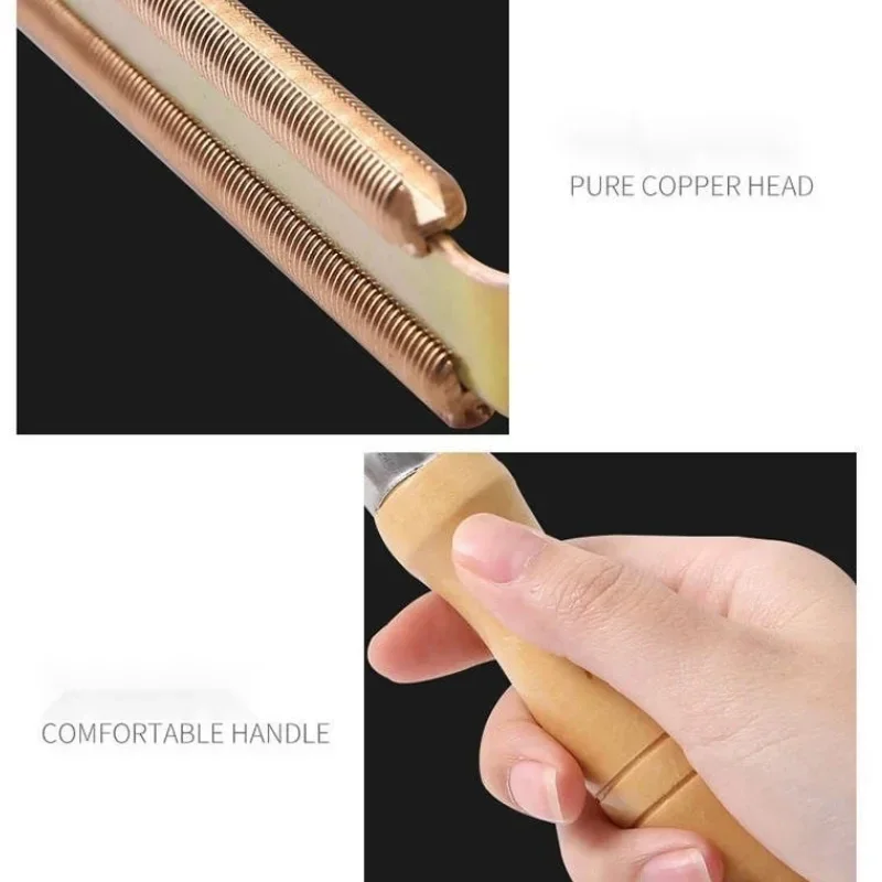 Wooden handle shaver for pet grooming