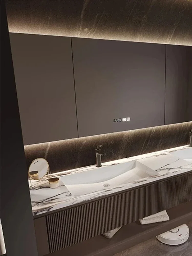 Smart Bathroom Cabinets Minimalism Wall-mounted Fog Removal Storage Bathroom Mirror Cabinet Home Furniture Armario Bano FYBC