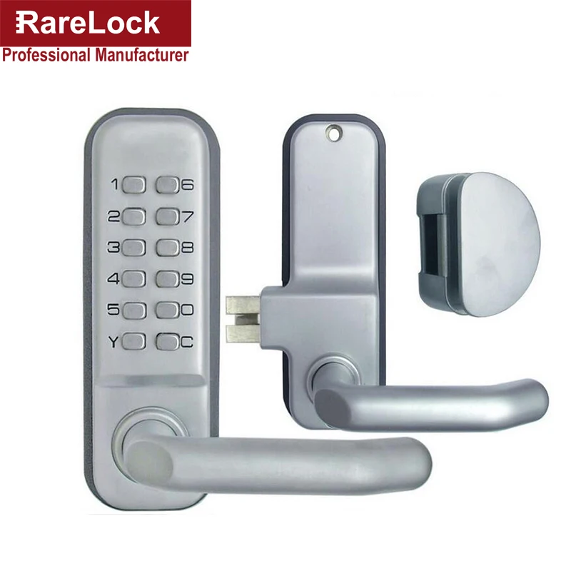 

LXH Zinc Alloy Mechanical Combination Lock Numeral Deadbolt Glass Door Digital Keyless Password Non-Power Locks A