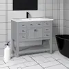 36'' Bathroom Vanity with Single Sink Combo, Modern Bathroom Sink Cabinet with 2 Soft Closing Doors & 6 Drawers 6