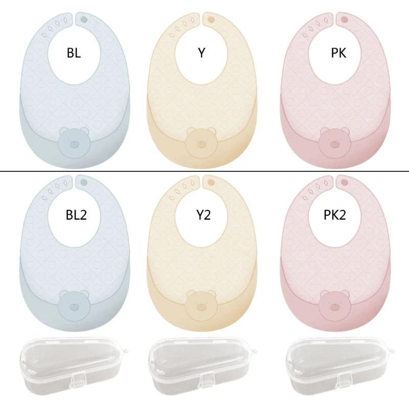 

Lightweight Baby Bibs Soft Silicone Feeding Bib Burp Cloth for Toddlers Infant Waterproof Foldable Lunch Feeding Stuff Q81A