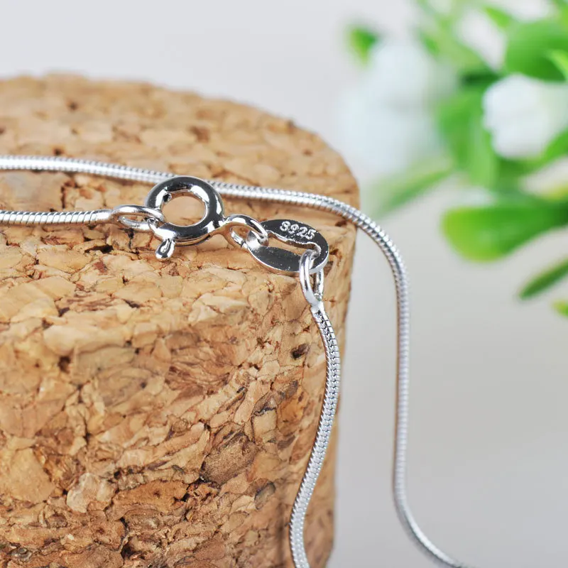 

New Necklace S925 Silver Color 1/2/3MM 16/18/20/22/24 inch Snake Necklace For Women Fashion Charm Wedding Gift Jewelry