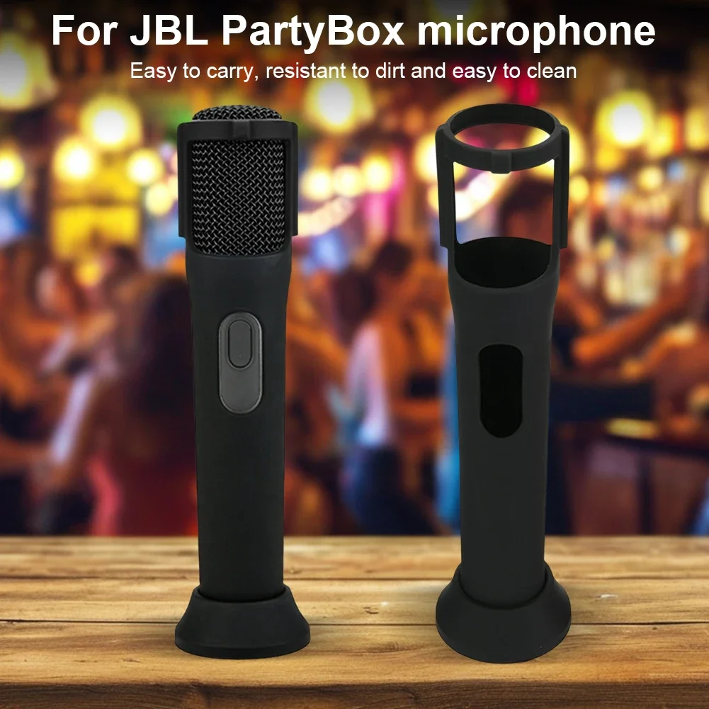 Silicone Case Mic Sleeves Microphone Stand Microphone Case for JBL PartyBox Wireless Microphone Accessories Silicone Case