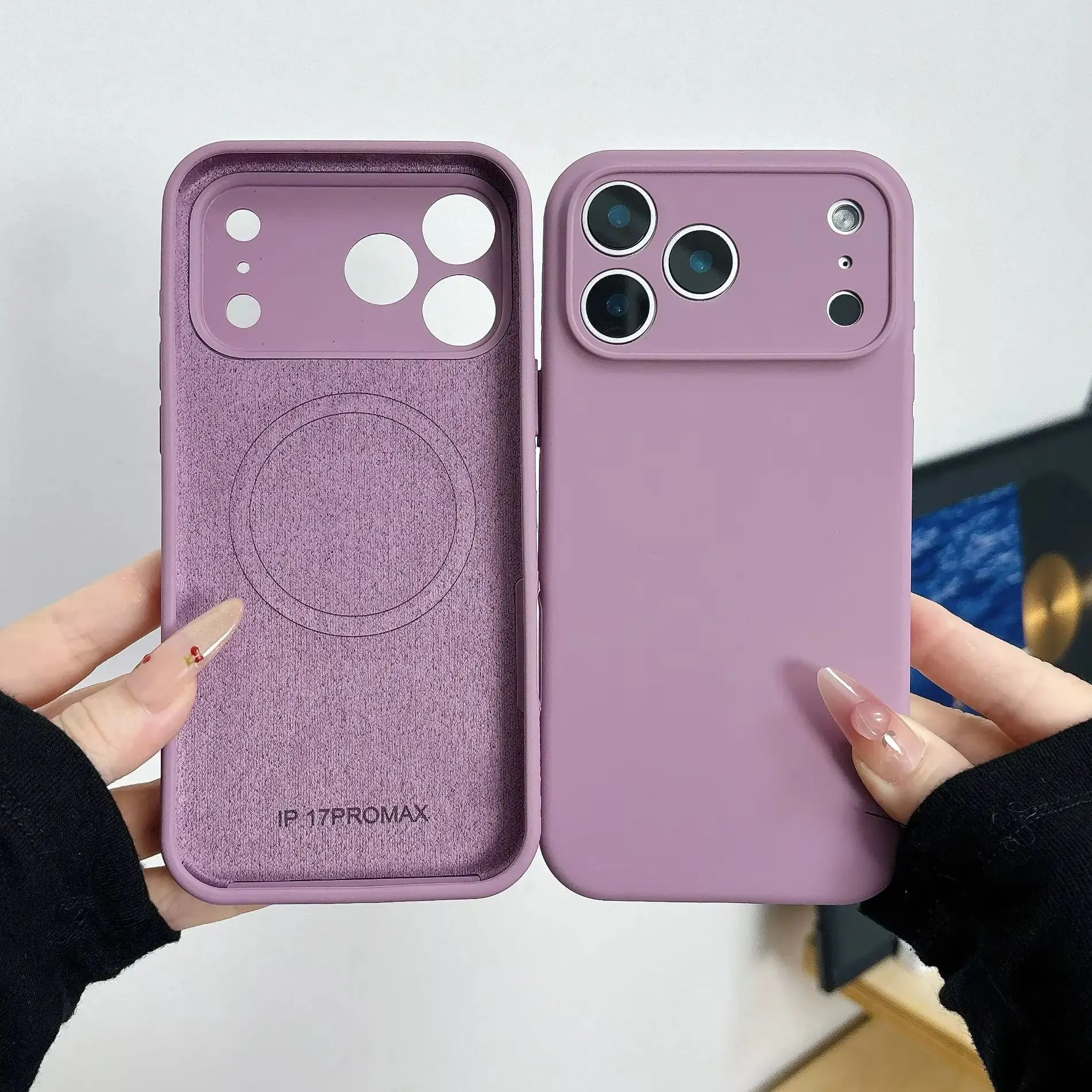 Luxury Liquid Silicone Magnetic Case with Lens Protection - Matte Soft Cover