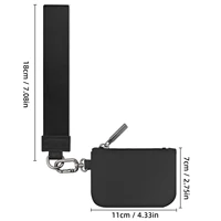 Keychain Wallet - Mini Zip Around Wristlet Wallets with Detachable Dual Pouch - Ideal Portable Coin Purse for Women and Men 2