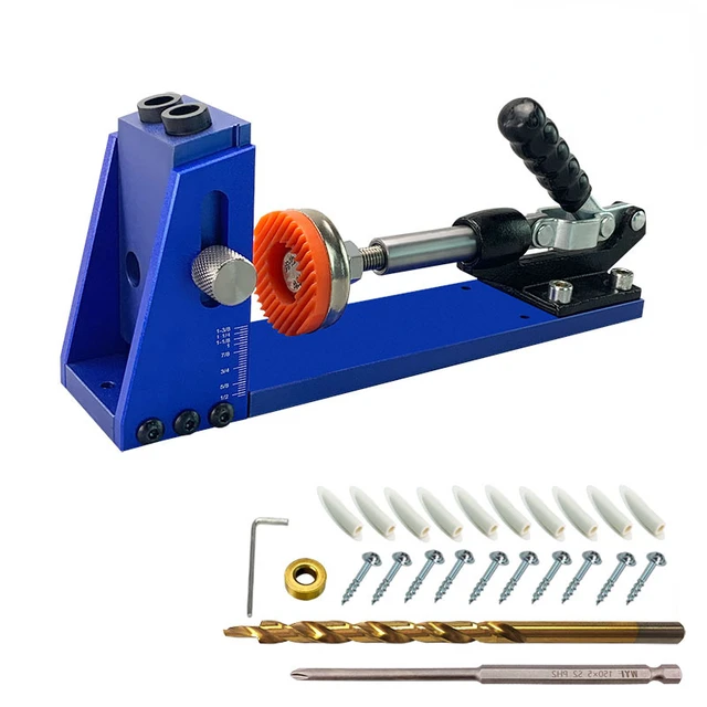 Pocket Hole Jig Kit Quick Inclined Hole Doweling Jig 15 Degree Hand Punch  Hole Saw Angle Drill Bit Woodworking Carpentry Locator - AliExpress