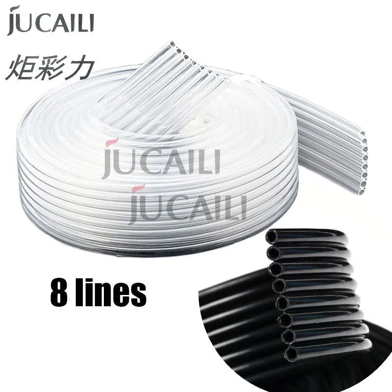 

Чернильная трубка Jucaili с растворителем, 8 линий, подача УФ/прозрачной трубки для струйных принтеров, запасные части, чернильная система для принтера, 10 м/партия