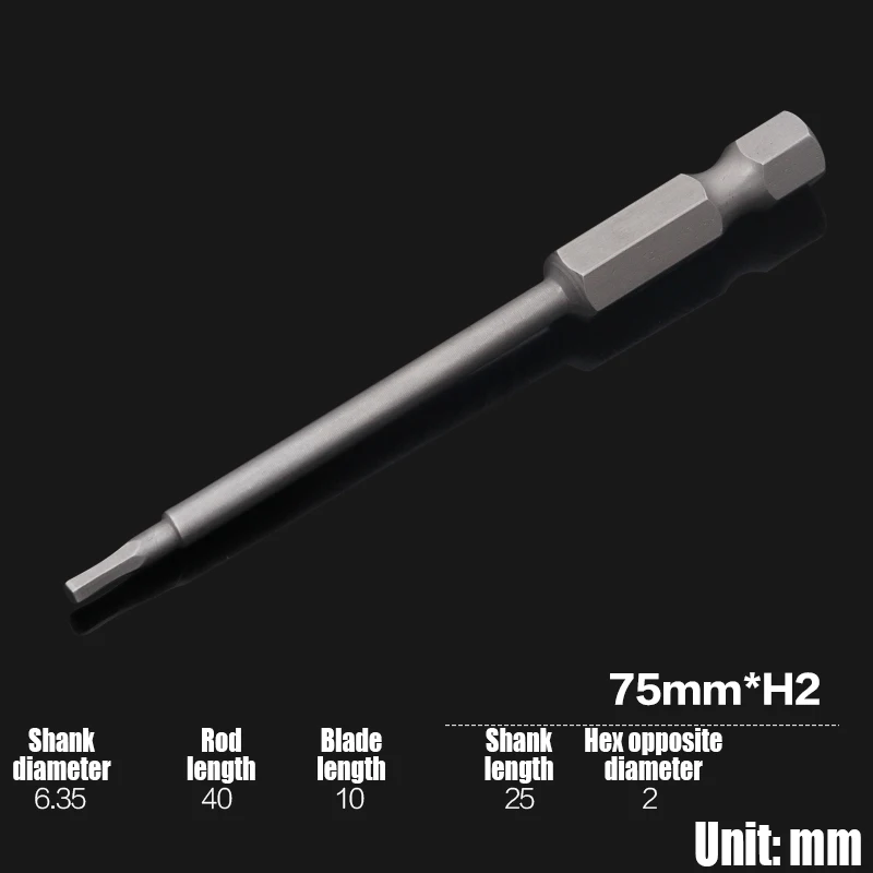 1PCS H2-H10 Hex Head Allen Wrench Drill Bit 75/150/200mm Electric Hex Screwdriver Bit Magnetic Batch Head Impact Screw Driver