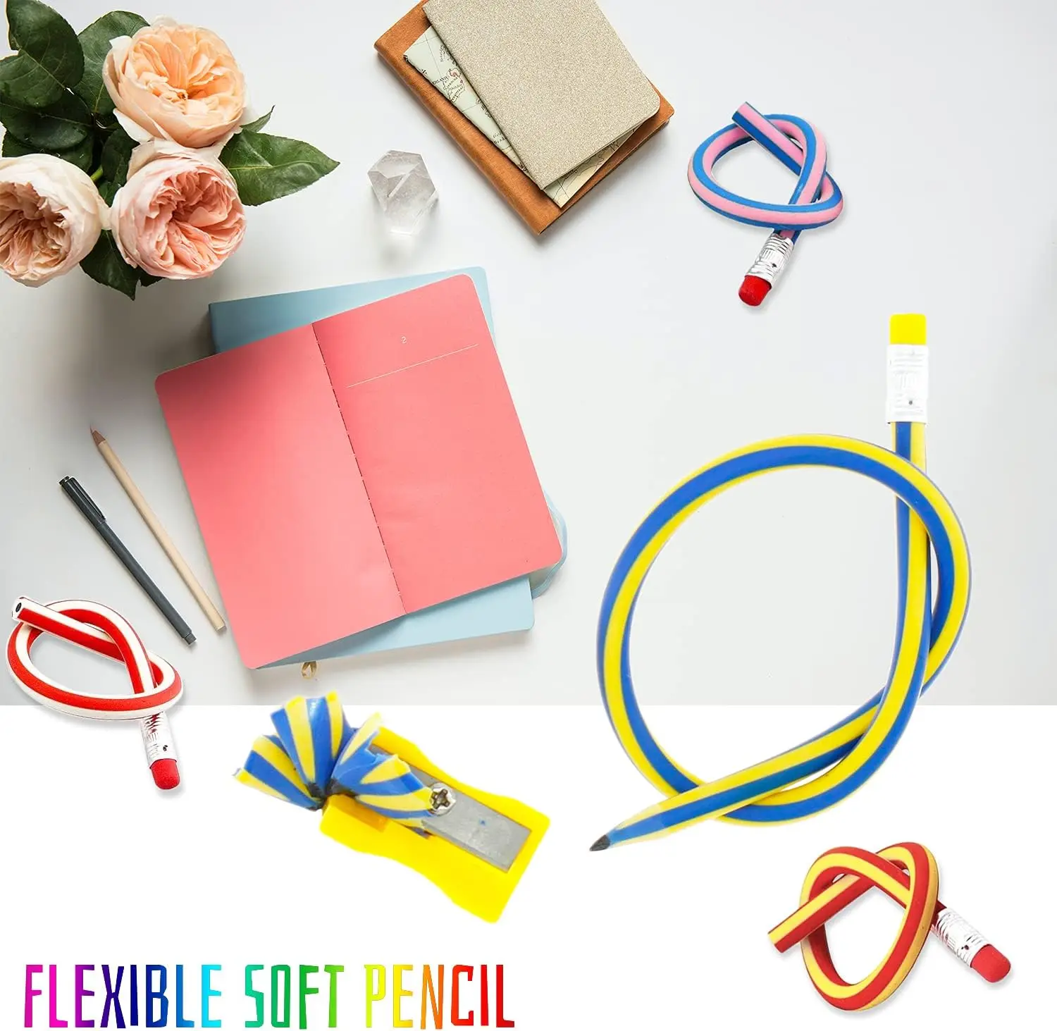 40 Pieces Kids Pencils Bulk Flexible Soft Pencil Color Soft Pencils with Eraser for Kids Students Gift School Supplies 5