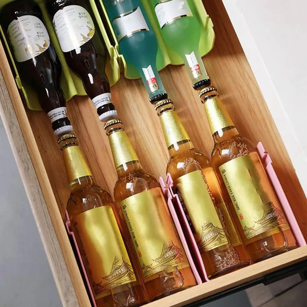 16*14cm Stackable Household Beverage Storage Rack Beer Can Drink Holder Organizer Shelf Inside Kitchen Supplies Refrigerator