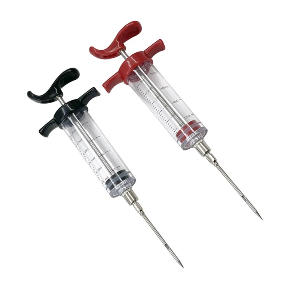 3 Stainless Steel Needles Spice Syringe Set BBQ Sauce Injector