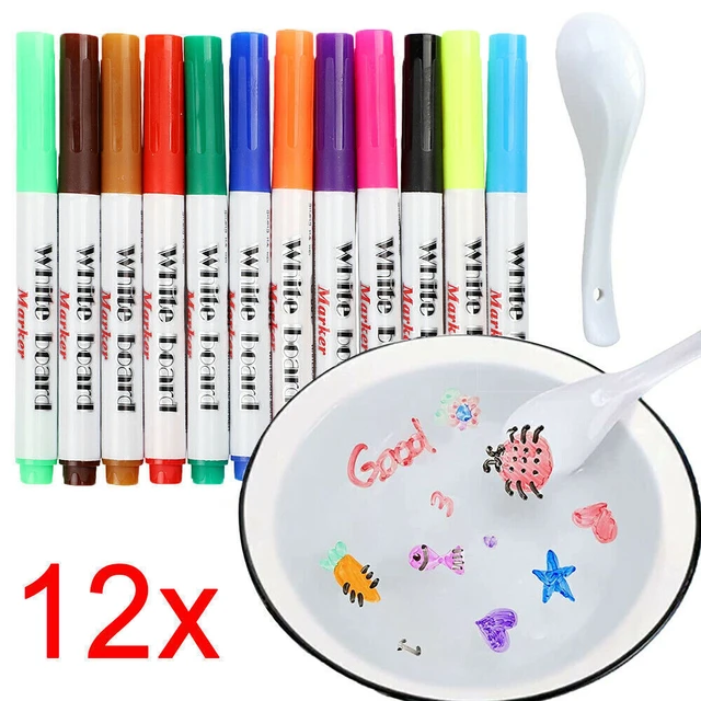 Marqueur Magique Flottant dans l'Eau pour Peinture à l'Eau, Stylo pour  Tableau Blanc, Fournitures Scolaires d'Art, 8/12 Couleurs - AliExpress