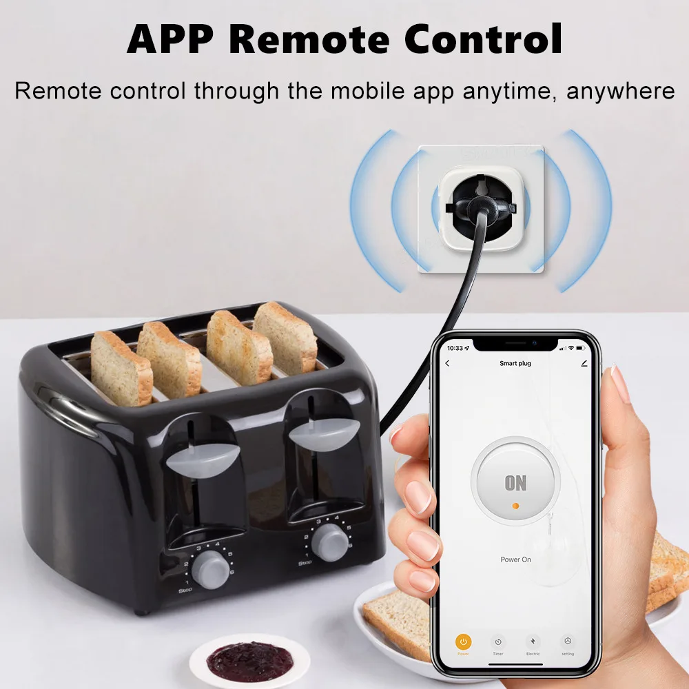 Matter WiFi Smart Plug 16A/20A EU Smart Socket Power Outlet Mini Smart Plug for HomeKit SmartThings Works with Siri Alexa Google image 3