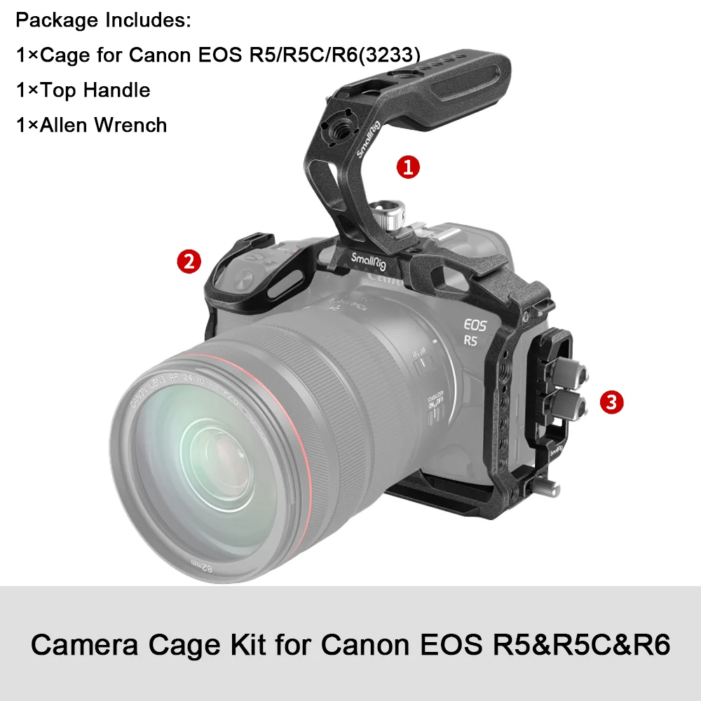 SmallRig R5 / R6 / R5C Canon用キット 3830B Amazon | SmallRig R5 / R6 / R5C Canon用 トップハンドルキットケージ