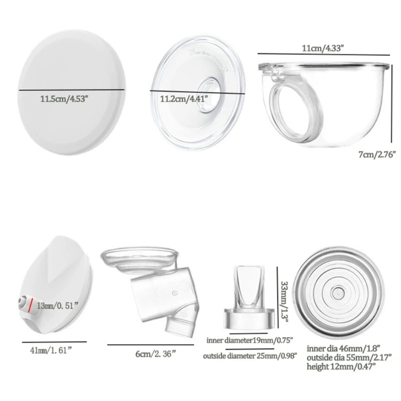7Pcs /set for S12 Electric Breast Pump Replacement Accessory Silicone Horn Diaphragm Milk Collector Nursing Cup Duckbill Valves 6