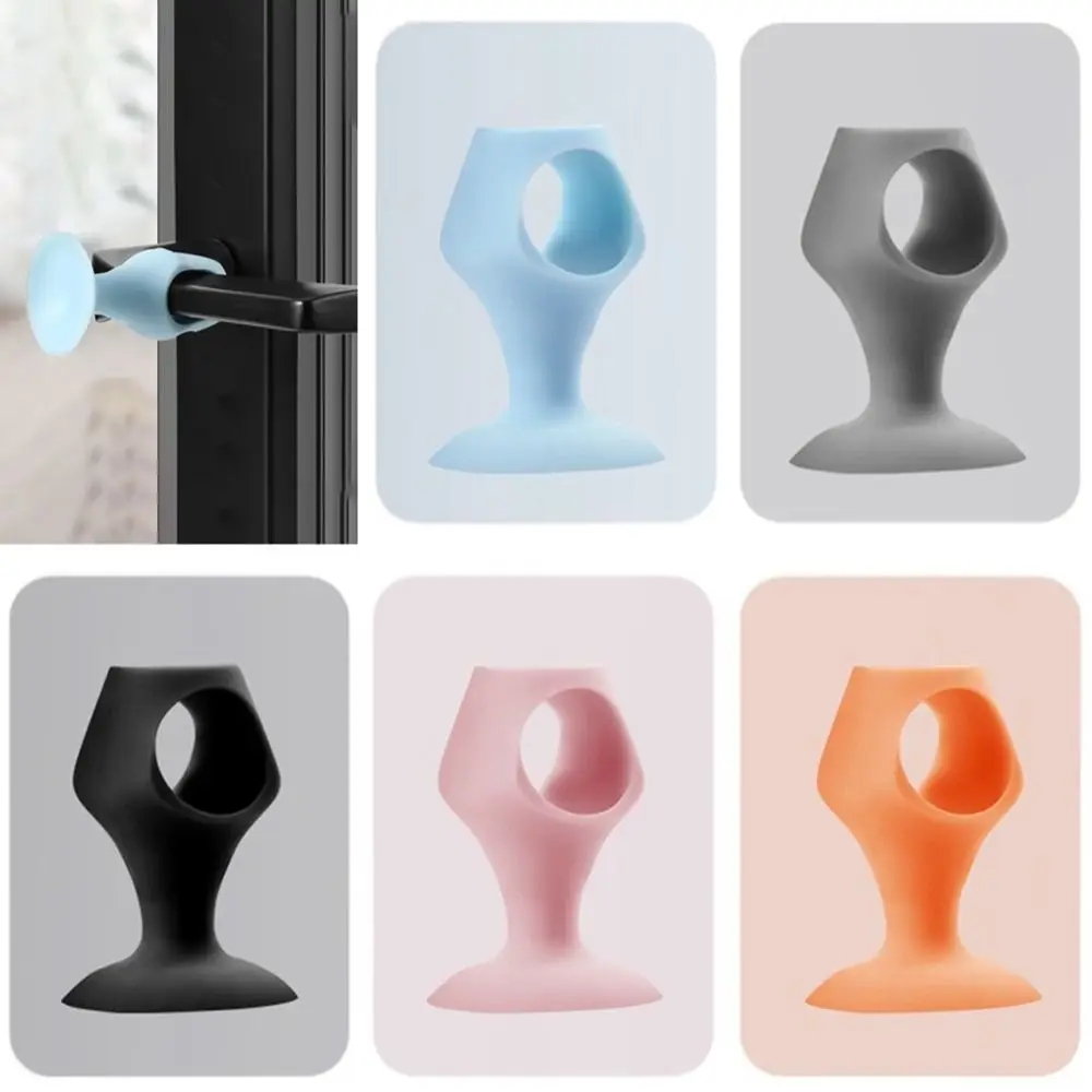 Suction Cup Silicone Door Stopper Color Anti Collision Mute Door Handle Crash Pad Furniture Wall Protector Hardware