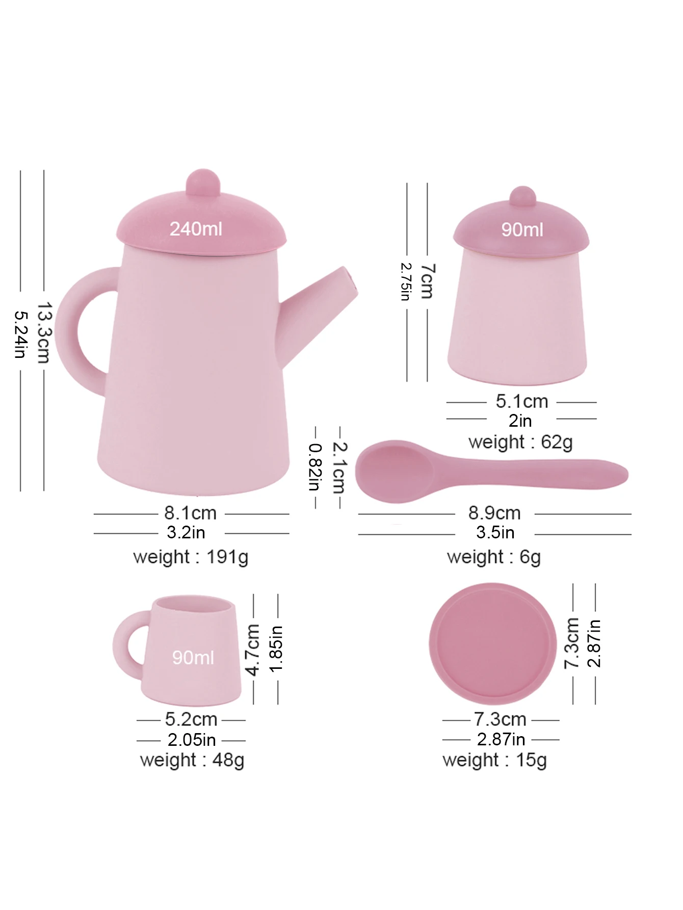 TYRY HU Teacup Children Toy Simulation Kitchen Utensil BPA Free Silicone Kid Education Pretend Play Toy Gift 2