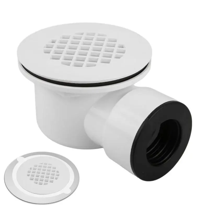 

Низкопрофильный Слив для душа, круглая боковая выпускная труба с сетчатым дизайном, гладкий слив воды, раковина и Ванна