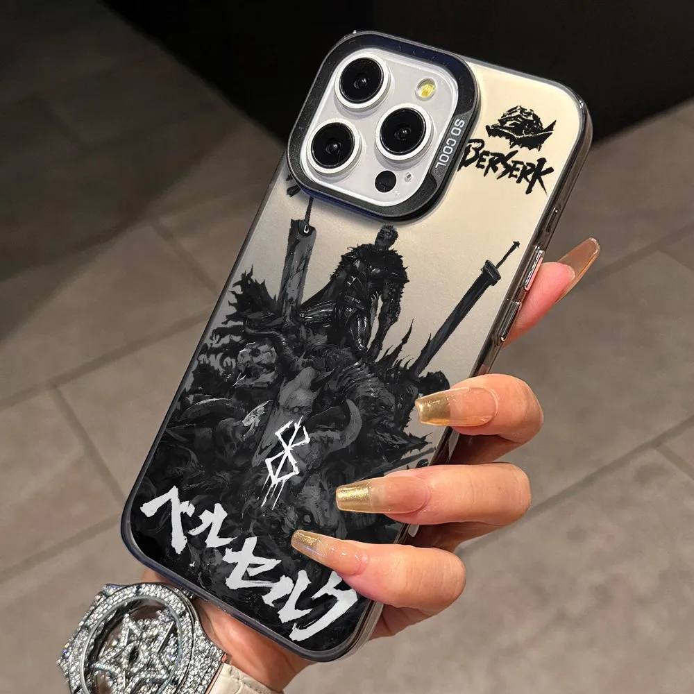 Berserk Guts Hot Anime Matte Silver Hard Phone Case