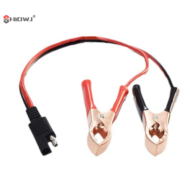 14AWG 36CM 2Pin SAE Quick Disconnect Plug To Battery Alligator Clips Cable Clamps Connectors Cord M20