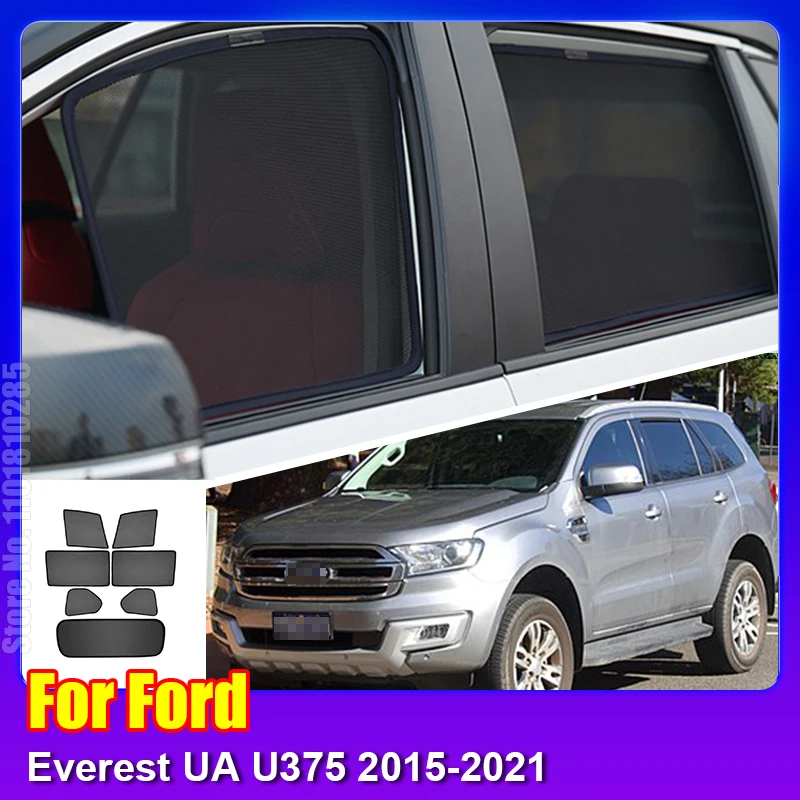 

For Ford Everest UA U375 2015-2021 Car Magnetic Sunshade Shield Front Windshield Curtain Rear Side Window Sun Shade Visor