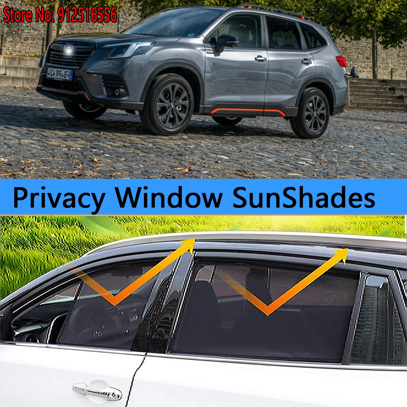 

Side Sun Shade Shading Protection Window SunShade Sunshield Interior Car Accseeories For Subaru Forester SK 2018 - 2023 2019