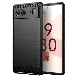 Carbon Fiber Shockproof Silicone Case for Pixel5 XL (Black)