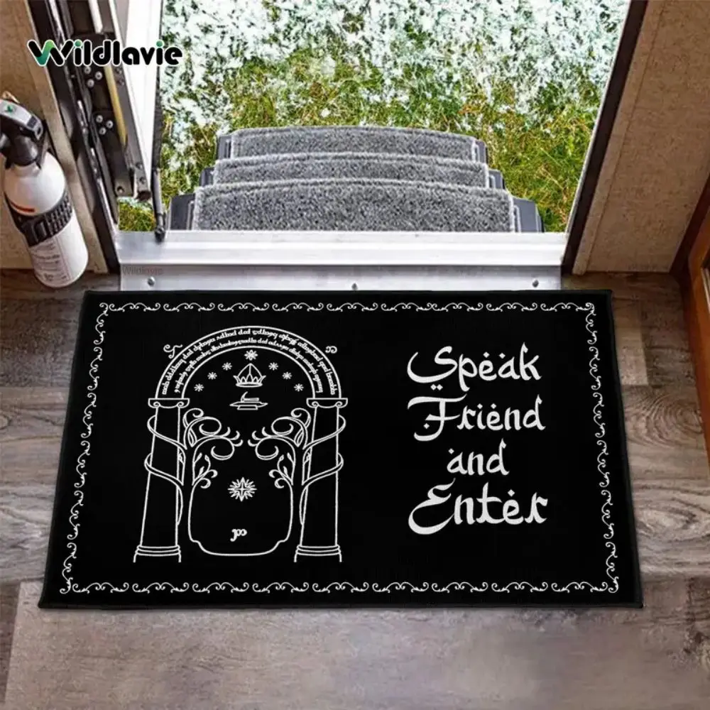 VIKAMA Fußmatte mit Herr der Ringe, Motiv „Hobbit Archway“, langlebig, rutschfest, für den Eingangsbereich, Flur, Fußmatte, Badezimmerteppich, Heimdekoration – Detail 4